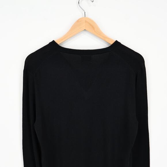 J.Crew Men's Merino Wool V Neck Sweater Black Size Small NWT - Picture 7 of 8